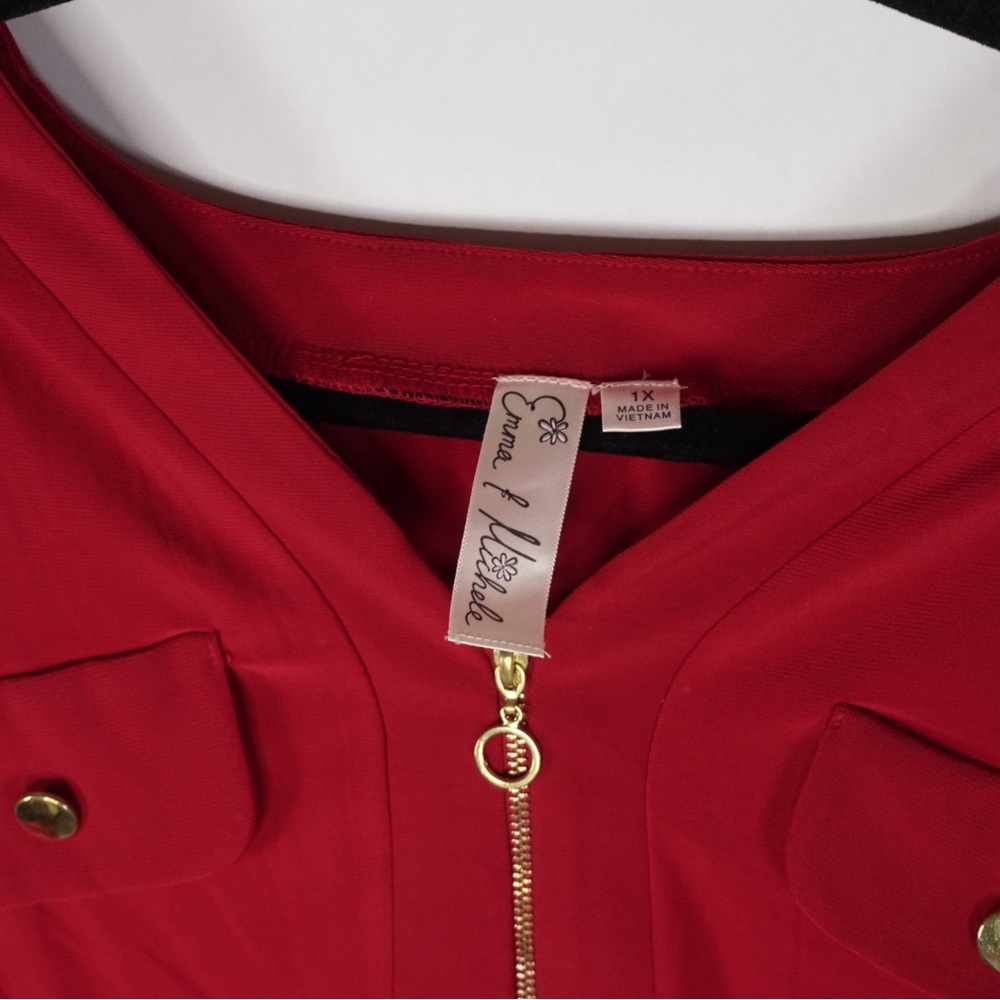 Emma & Michele Red Dress - Picture 3 of 4
